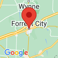 Map of Forrest City, AR US